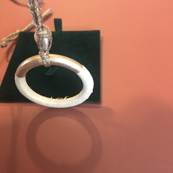 17in Stone & Hoop Tie Necklace - Picture 6 of 11